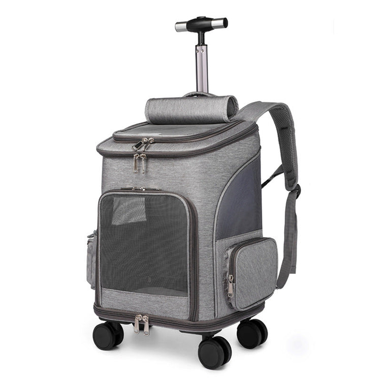 Travel Cat & Dog Backpack with Trolley and Wheels